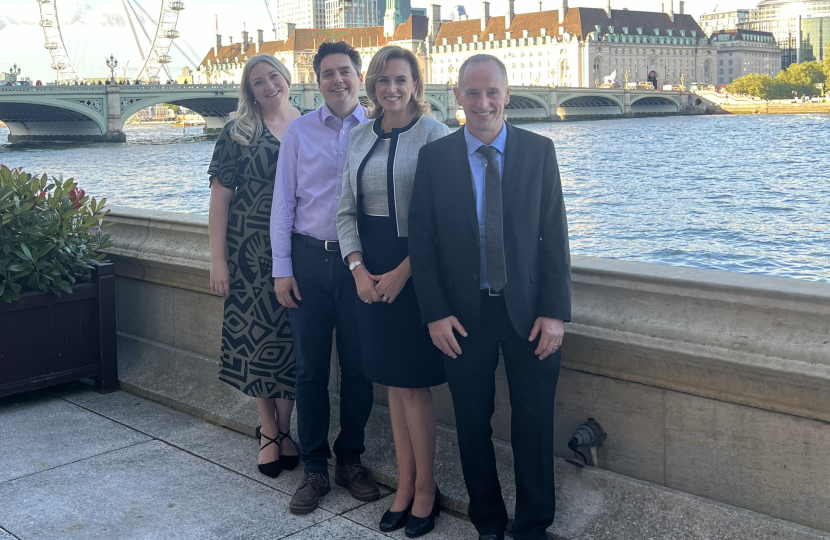 Photo of Nikki, Huw, Abi and Jay at House of Commons