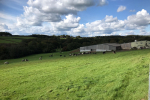 Fields and cowshed