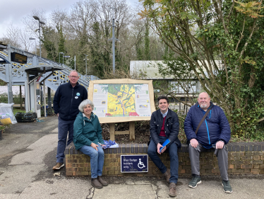 Photo of Huw and Crowhurst Parish Councillors at Crowhurst Station